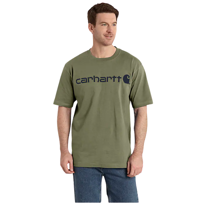 Carhartt Men's Short Sleeve Logo T-Shirt - Dusty Olive