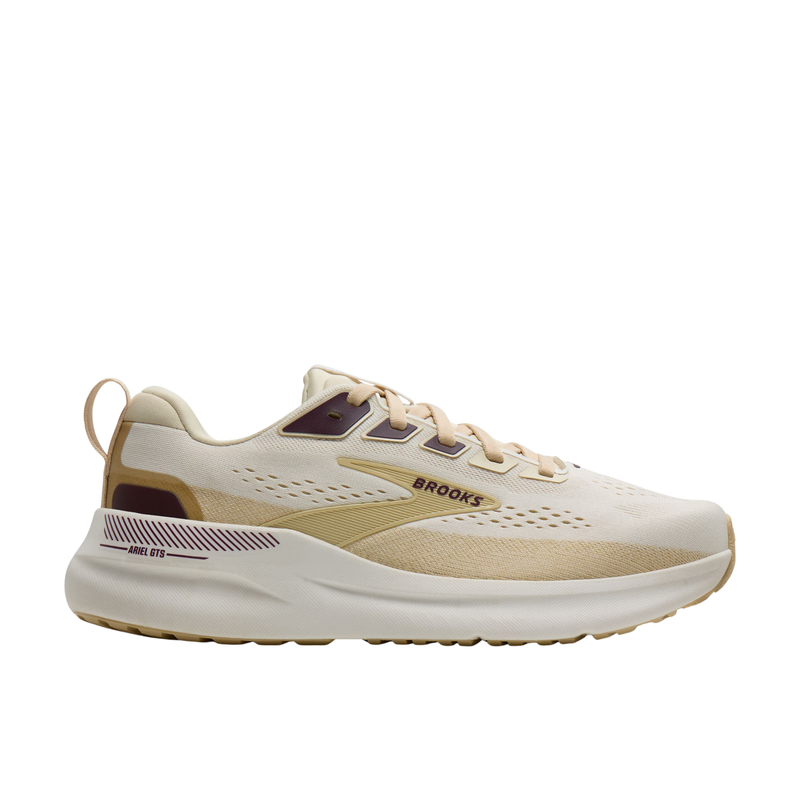 Brooks Women's Ariel GTS 26 Running Shoes - Coconut/Sand/Potent Purple