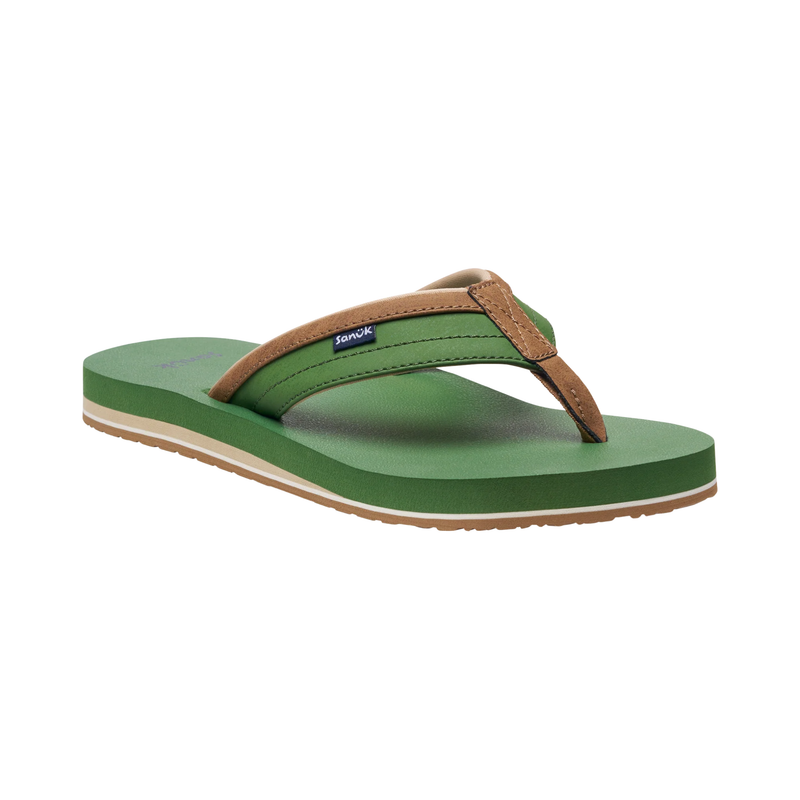 Sanuk Men's Ziggy Flip Flops - Vineyard Green