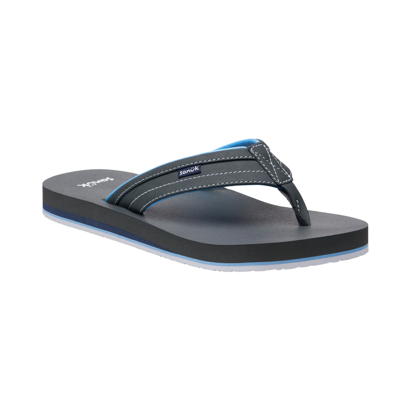 Sanuk Men's Ziggy Flip Flops - Dark Shadow