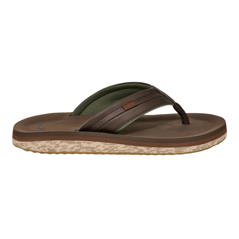 Sanuk Men's Tiderush Flip Flops - Dark Brown