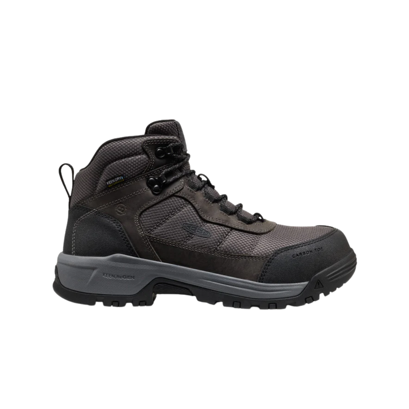 KEEN Utility Men's Skokie Waterproof Carbon Toe Work Boots - Magnet Black