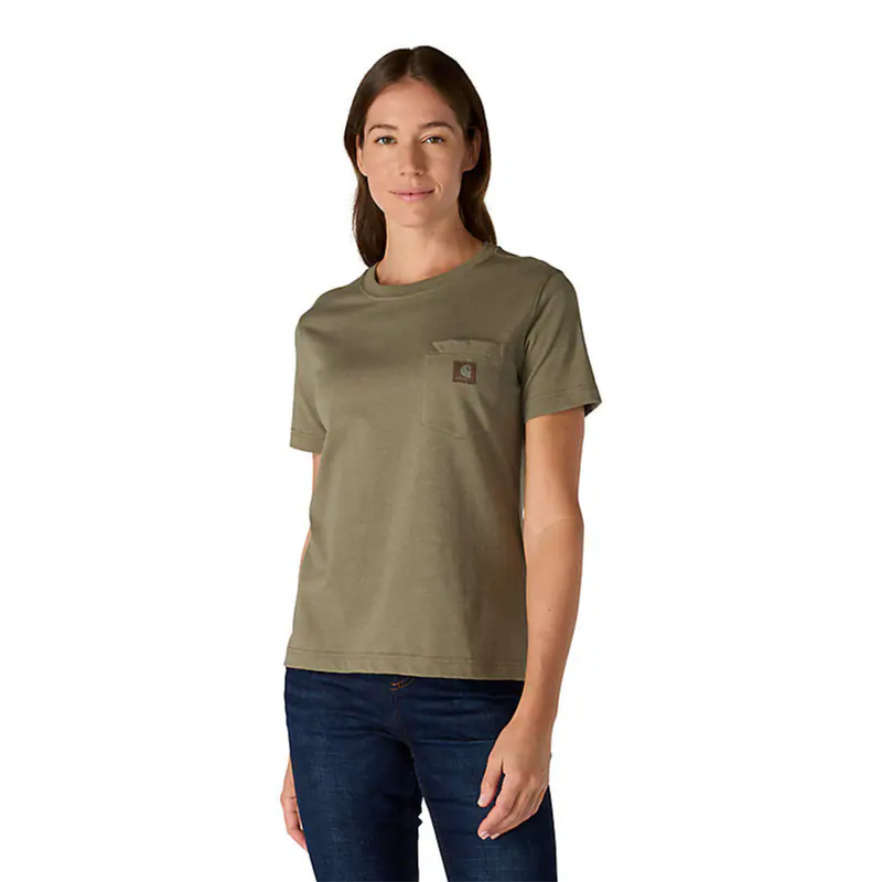 Carhartt Women's Irvine Relaxed Tee - Dusty Olive Heather