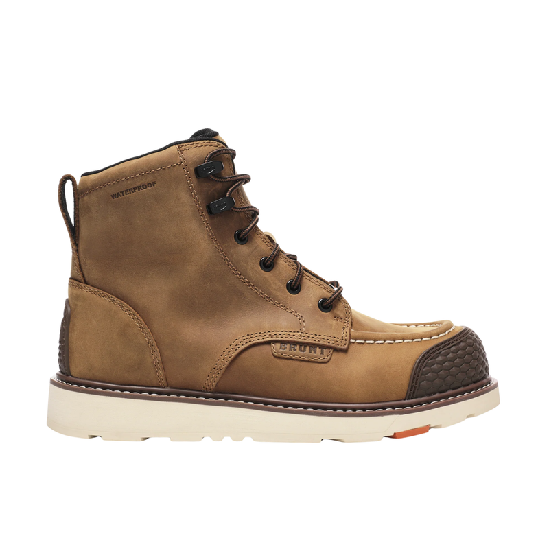 Brunt Men's The Marin Brunt Toe Waterproof Composite Toe Work Boots - Brown