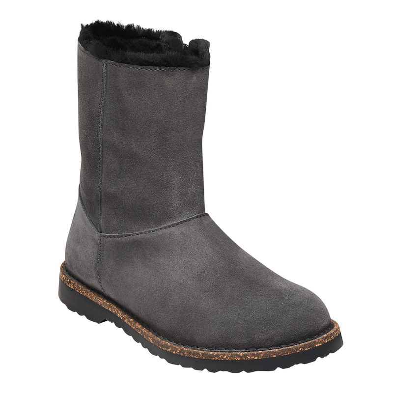 Birkenstock Uppsala Zip Shearling Boots - Charcoal Black