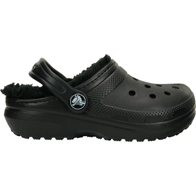 Crocs Kids' Classic Lined Clogs - Black/Black