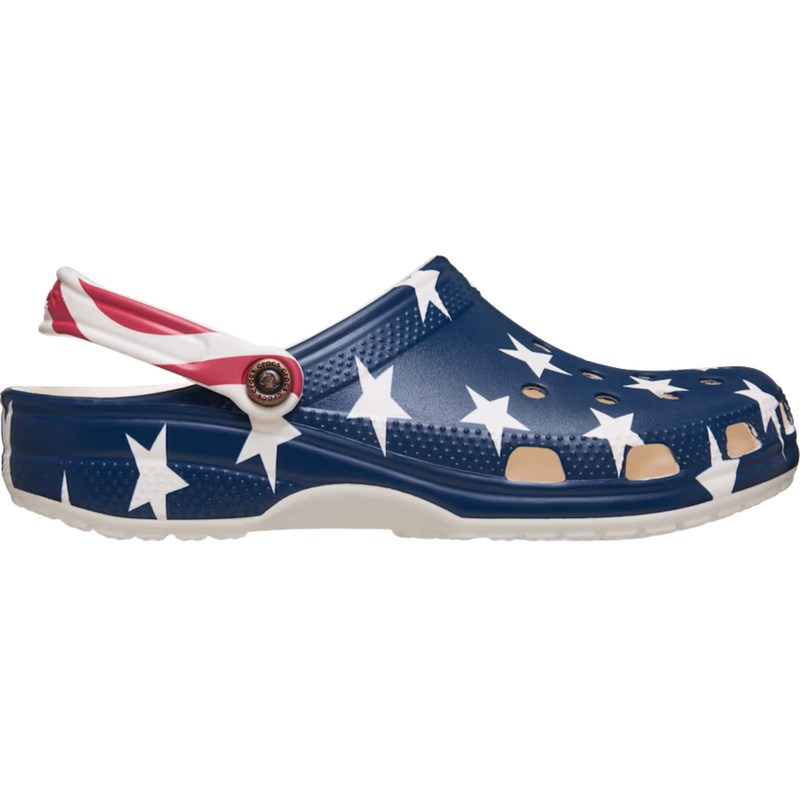 Crocs Classic American Flag Clogs - Chalk/Multi
