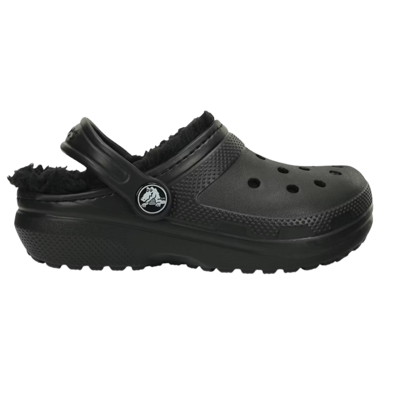 Crocs Toddler Classic Lined Clogs - Black/Black