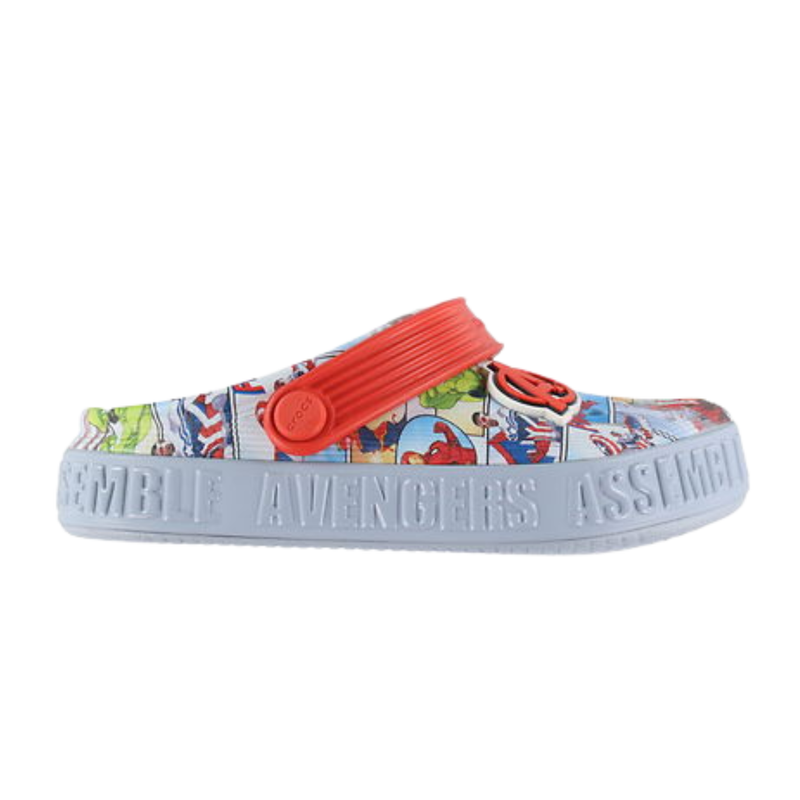 Crocs Kids' Avengers Off Court Clogs - Blue/Grey