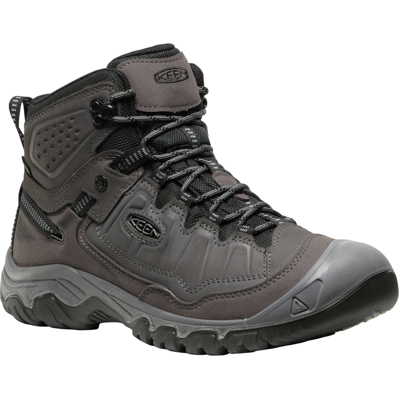 KEEN Men's Targhee IV Mid Waterproof Hiking Boots - Magnet/Black