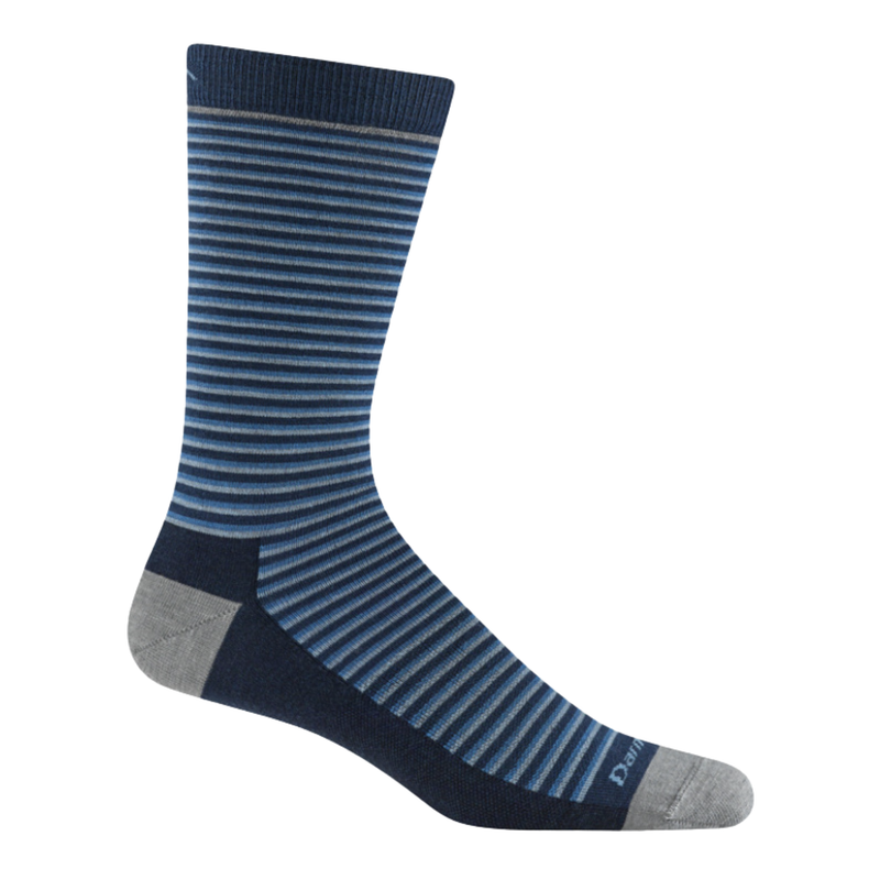 Darn Tough Vermont Men's Microstripe Crew Light Weight Sock - Eclipse