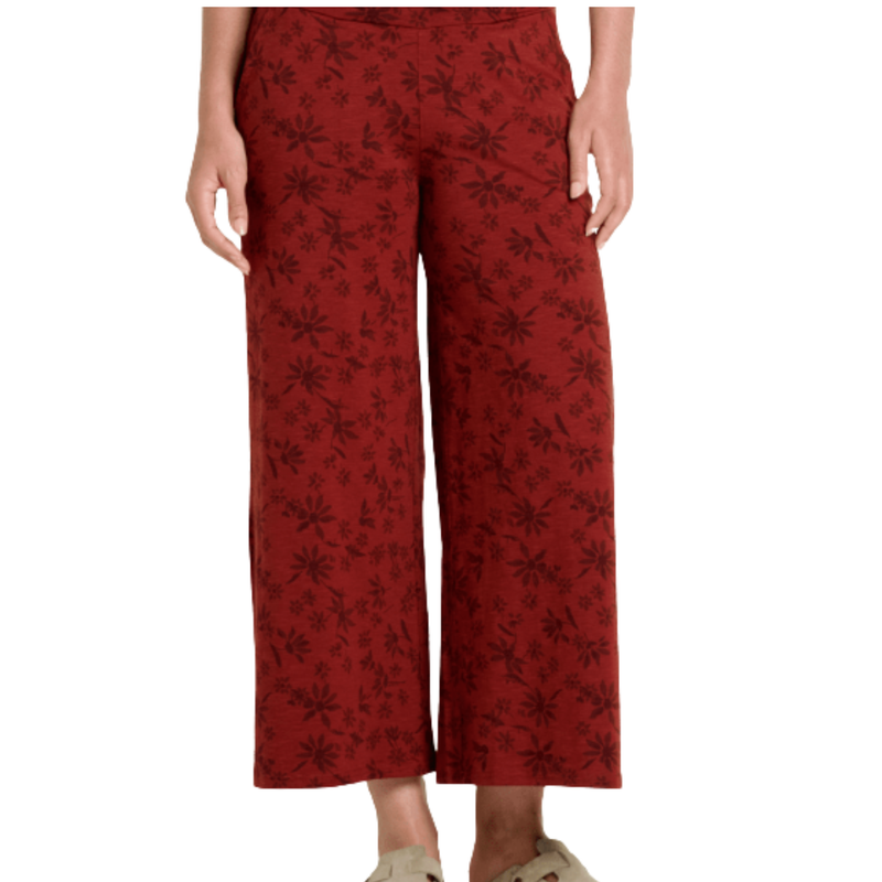 Toad & Co Women's Chaka Pull On Pant - Burgandy Print