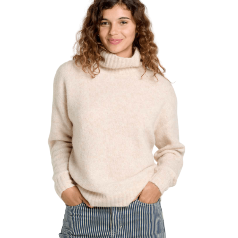 Toad & Co Women's Toddy T Neck Sweater - Barley