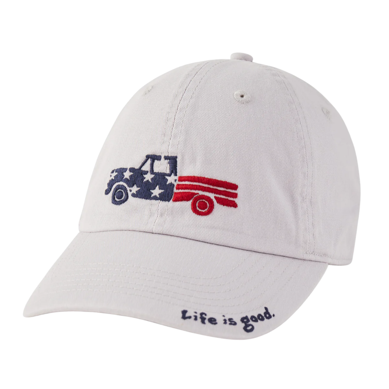 Life Is Good Patriotic Truck Chill Cap - Fog Gray