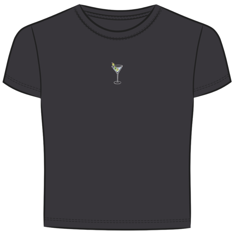 Life Is Good Women's Martini and Olives Crusher Lite Tee - Faded Black