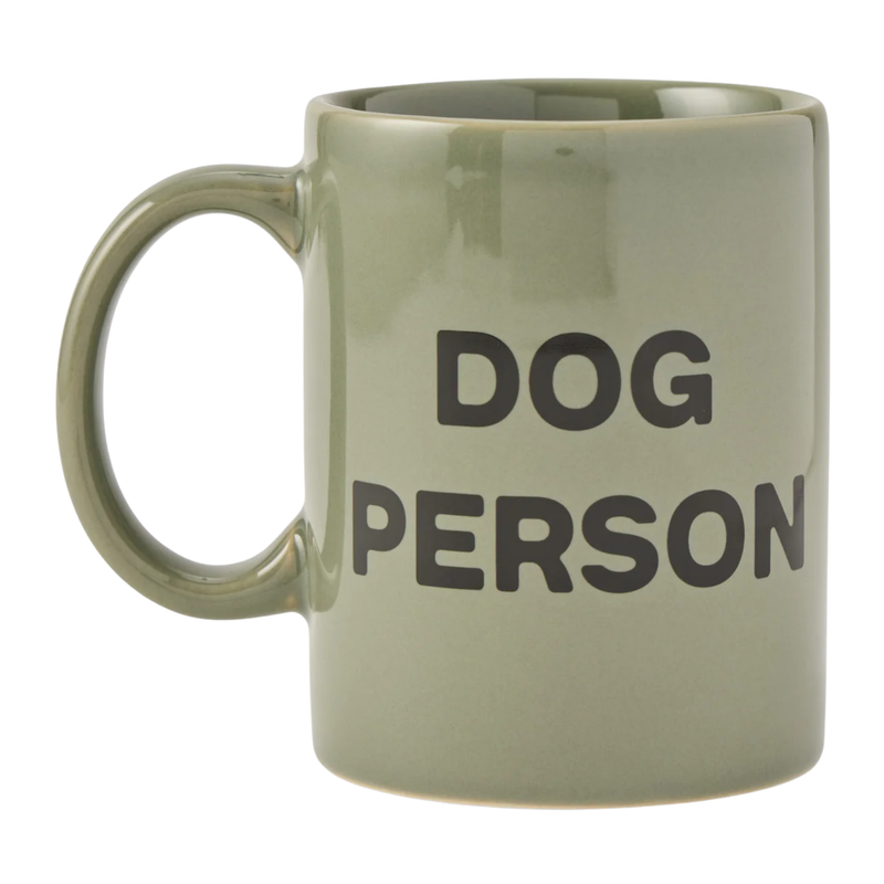 Life Is Good Dog Person Stack Jake's Mug - Moss Green