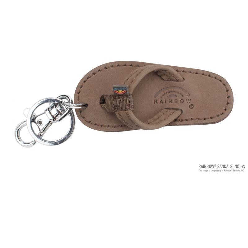 Rainbow Sandal Premier Leather Sandal Key Chain - Dark Brown
