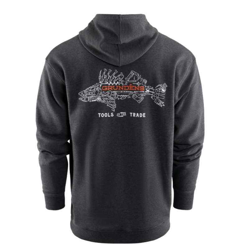 Grundens Men's Tools Of The Trade Hoodie - Black Heather