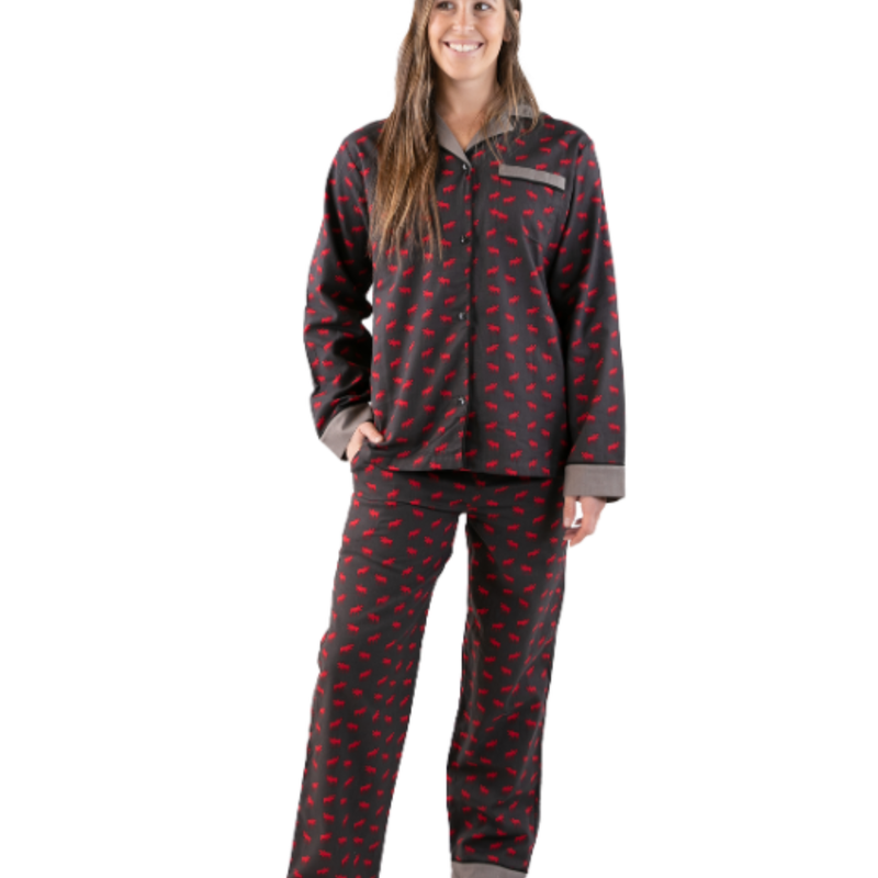 Lazy One Women's Mini Moose Set - Slate Grey