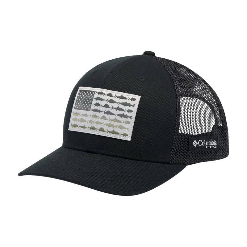 Columbia PFG Fish Flag Mesh Snapback - Black/Cool Grey
