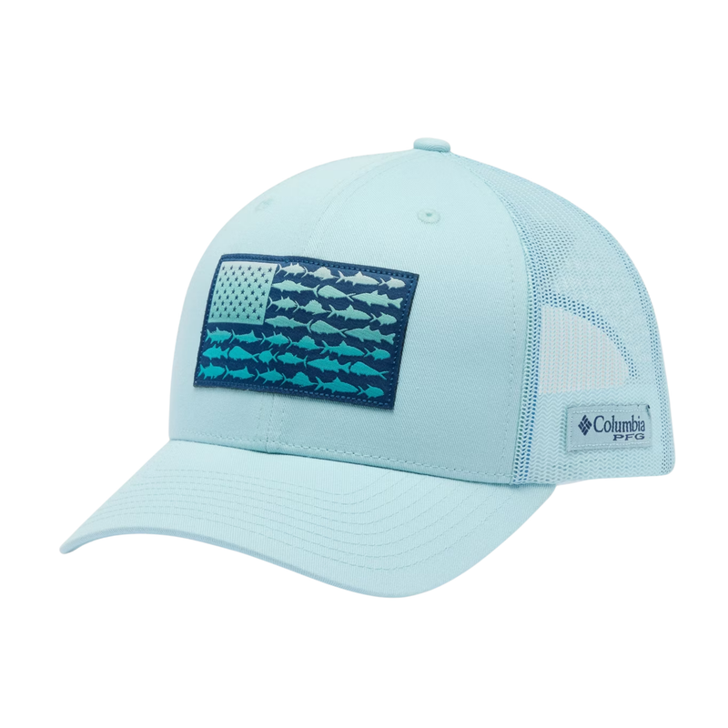 Columbia PFG Fish Flag Mesh Snapback - Marine Light