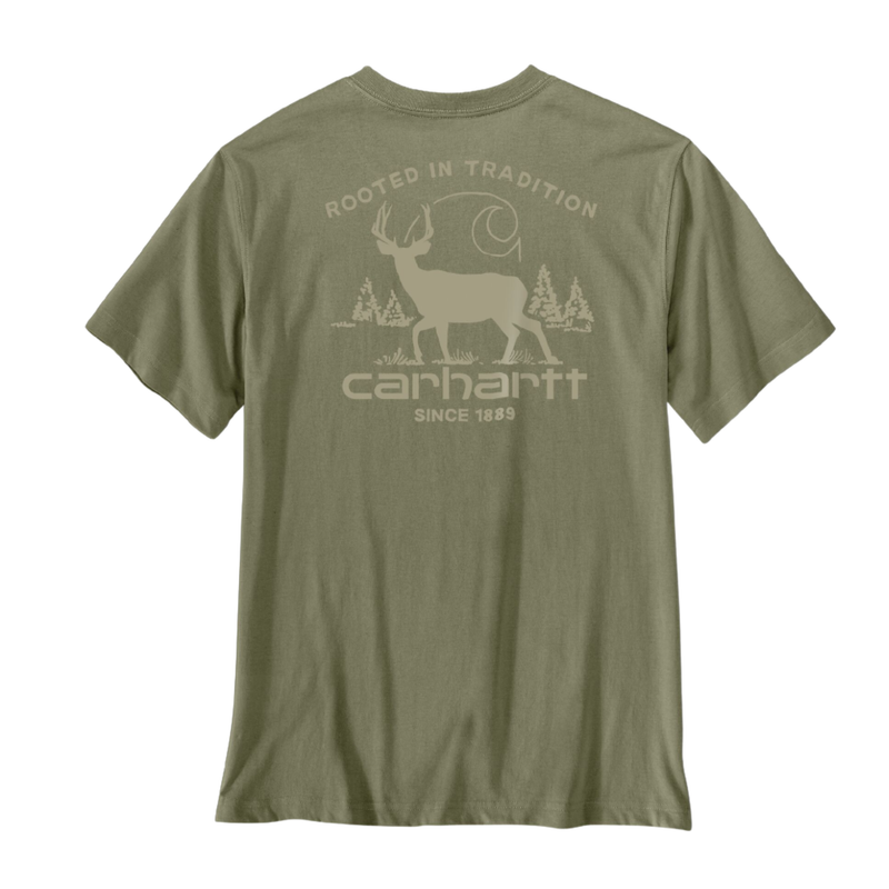Carhartt Men's Irvine Deer Landscape T Shirt - Dusty Olive