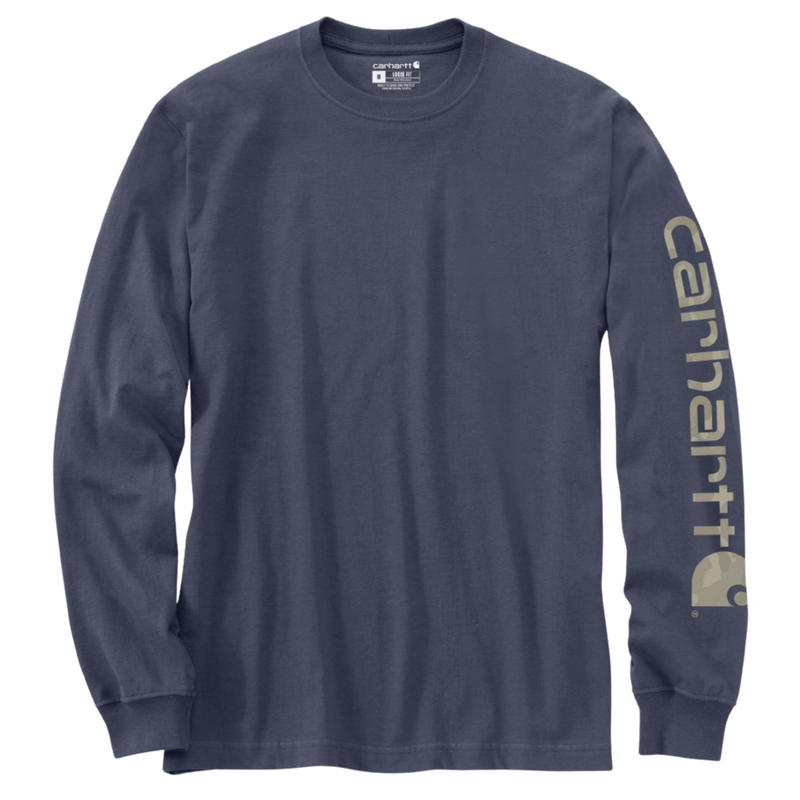 Carhartt Men's Loose Fit Heavyweight Long Sleeve Logo Sleeve Graphic T Shirt - Superstorm