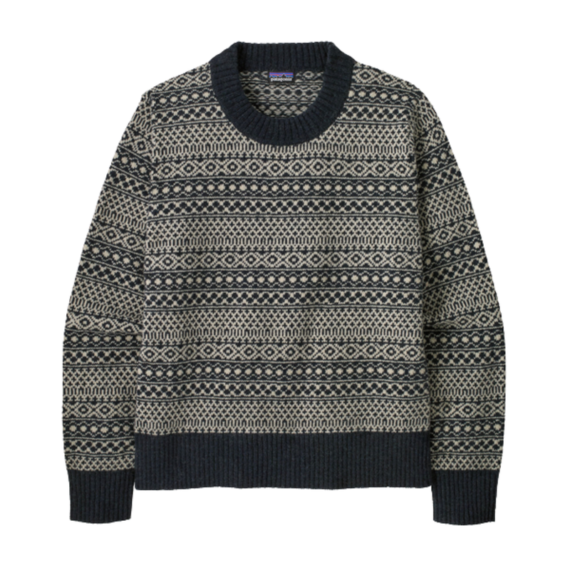 Patagonia Women's Recycled Wool Blend Crewneck Sweater - Fireside: Sunken Blue