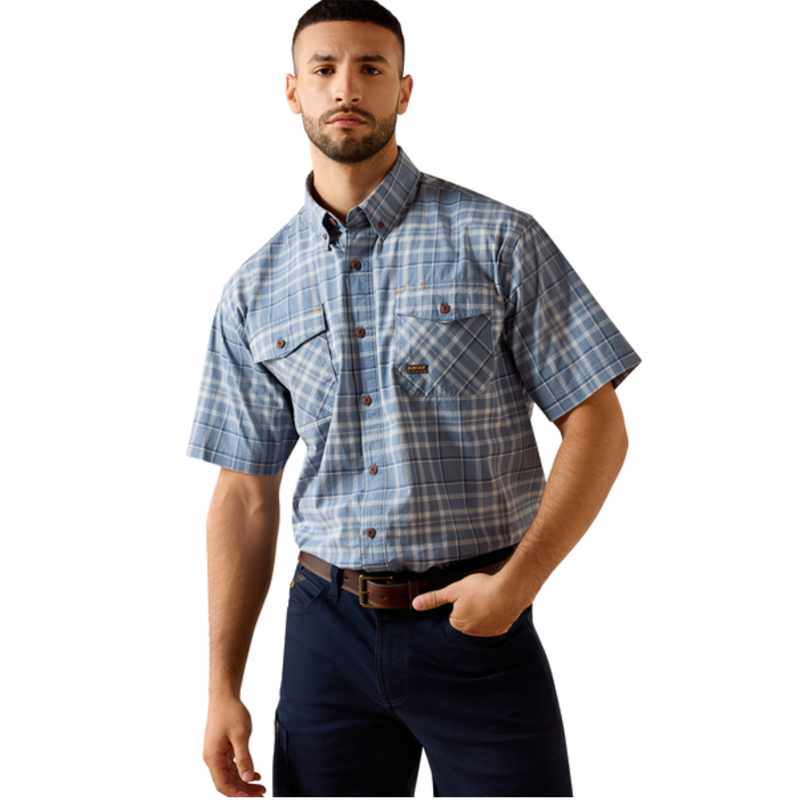 Ariat Men's Rebar Made Tough DuraStretch Work Shirt - Dark Denim