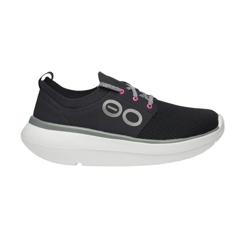 OOfos Women's OOmy Stride Shoes - White/Black