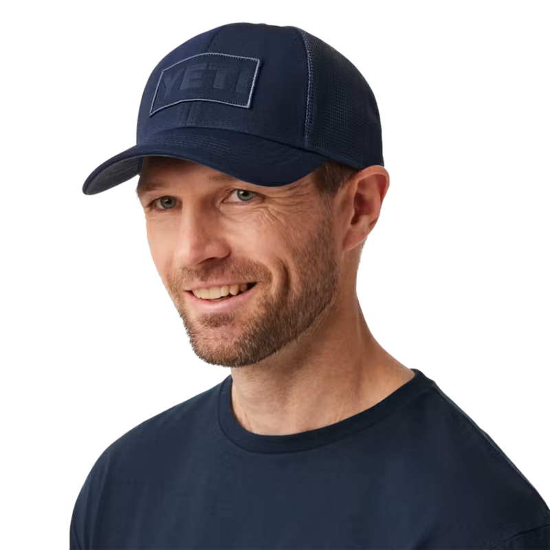 YETI Logo Patch Low Pro Trucker Hat - Navy