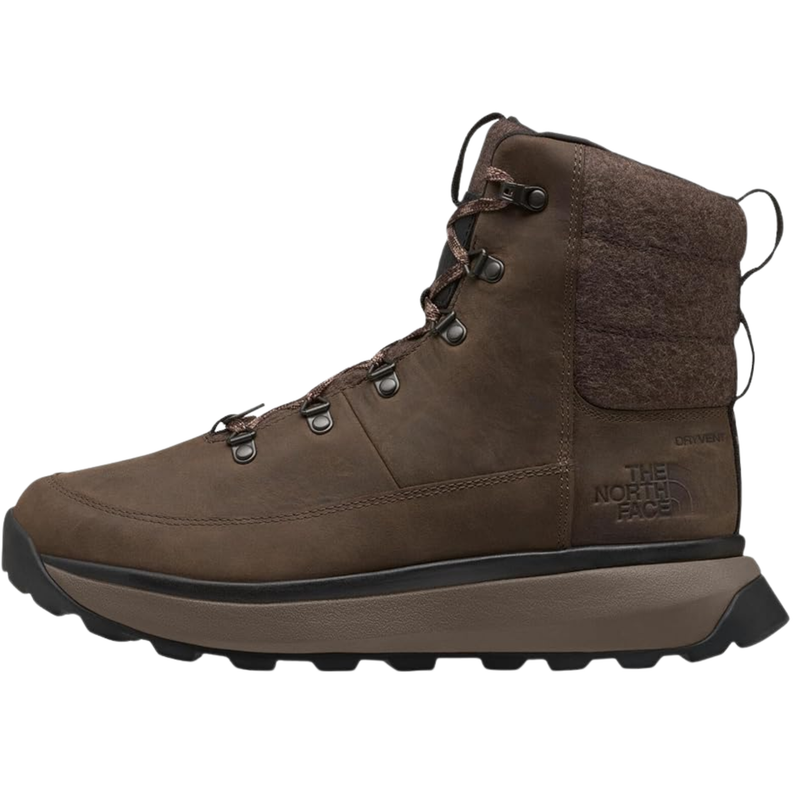 The North Face Men's Bergen Leather Waterproof Winter Boots - Demitasse Brown/TNF Black