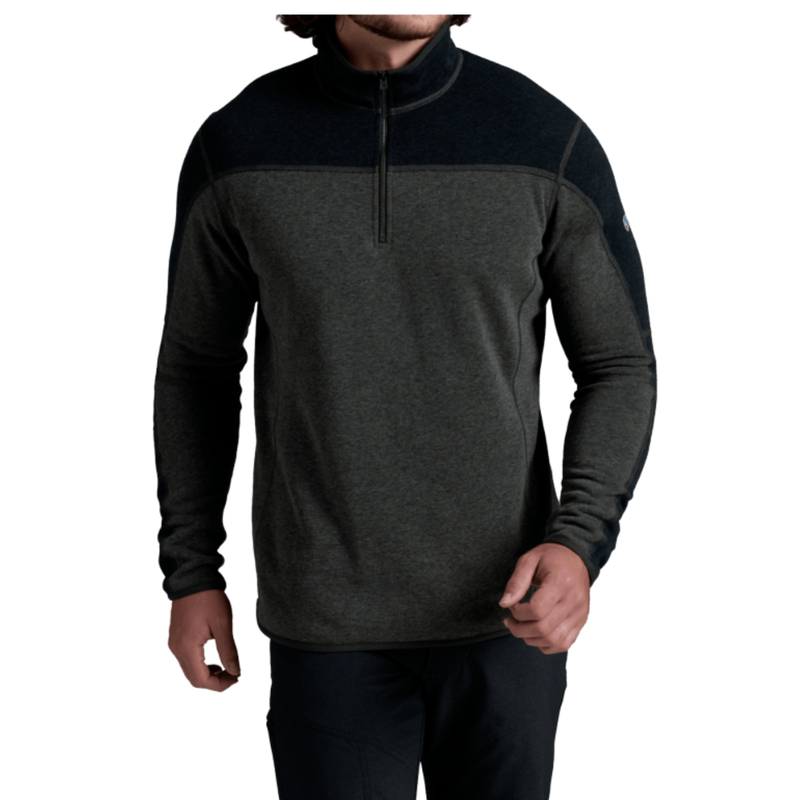 Kuhl Men's Revel Colorblock Quarter Zip Sweater - Mutiny Steel