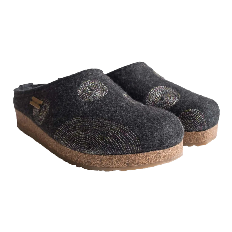 Haflinger Women's Spirit Slipper Clogs - Charcoal