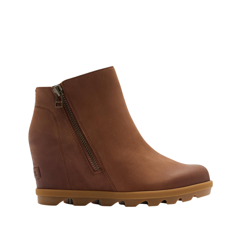 Sorel Women's Joan Rhapsody Zip Women's Wedge Boots - Dark Auburn