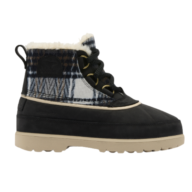 Sorel Women's Ambler Fireside Chukka Oregon Waterproof Winter Boots - Black/Ancient Fossil