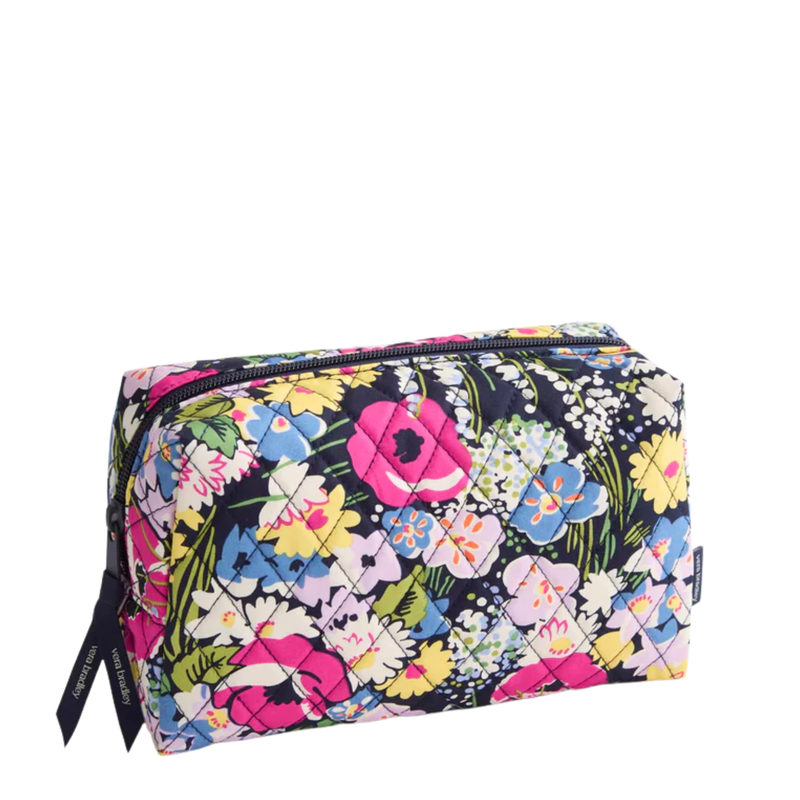 Vera Bradley Large Cosmetic Bag - Poppy Fields in Premium Cotton