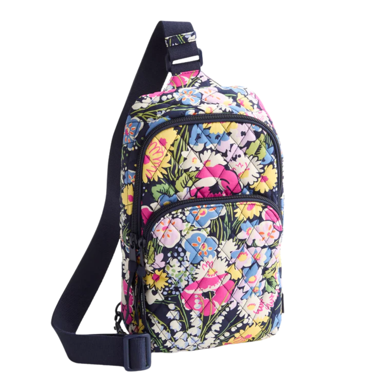 Vera Bradley Lorman Sling Backpack - Poppy Fields in Premium Cotton