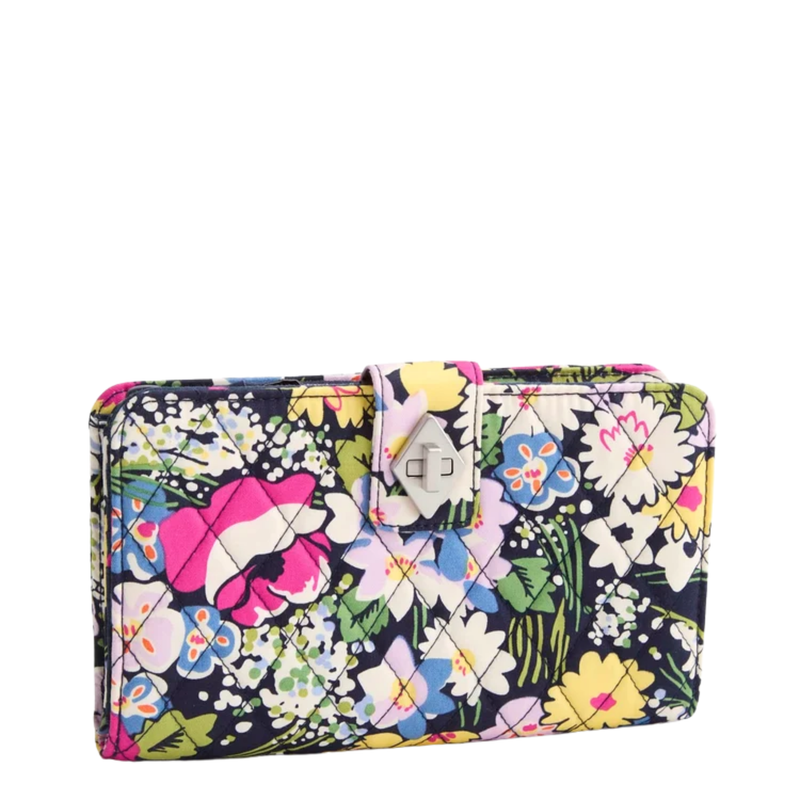 Vera Bradley Turnlock Wallet - Poppy Fields in Premium Cotton