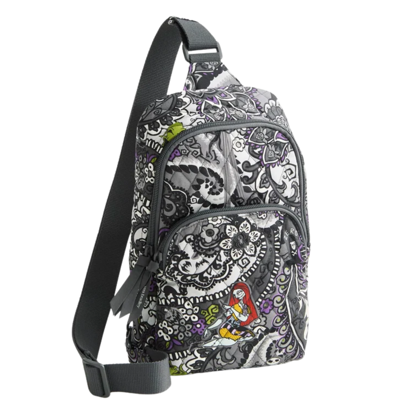 Vera Bradley Disney Tim Burton's The Nightmare Before Christmas Lorman Sling Backpack - The Nightmare Before Christmas Paisley in Premium Cotton