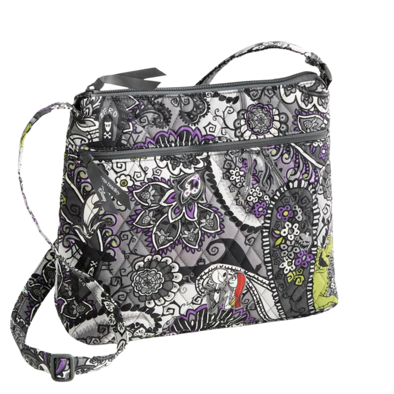 Vera Bradley Disney Tim Burton's The Nightmare Before Christmas Original Zip Hipster - The Nightmare Before Christmas Paisley in Premium Cotton