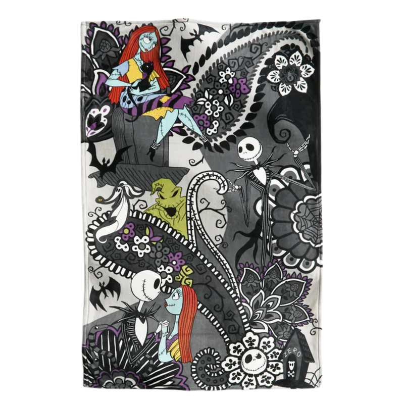 Vera Bradley Disney Tim Burton's The Nightmare Before Christmas Plush Throw Blanket - The Nightmare Before Christmas Paisley in Fleece