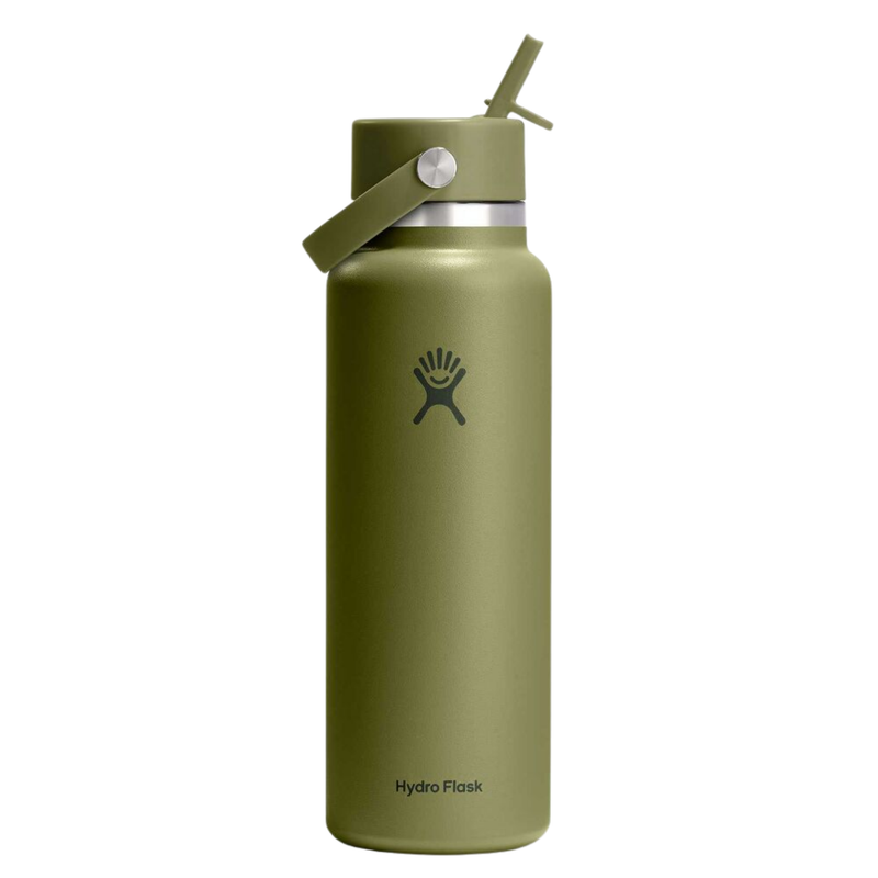 Hydro Flask 40 oz Wide Mouth with Flex Straw Cap - Palmer Green