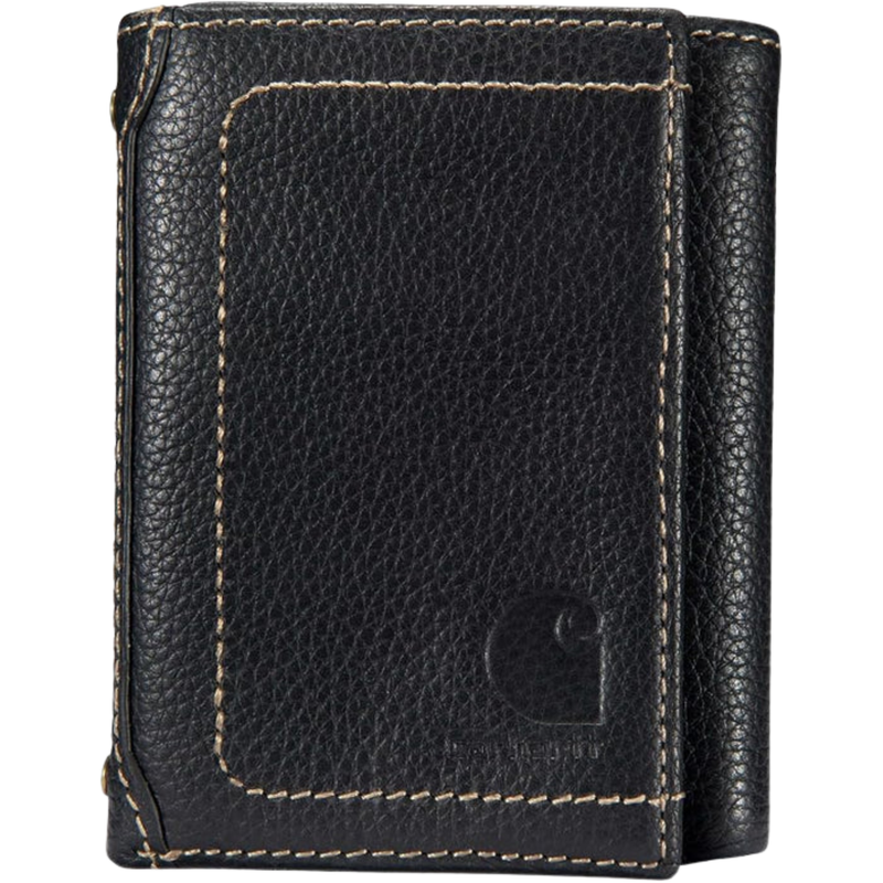 Carhartt Pebble Leather Trifold Wallet - Black