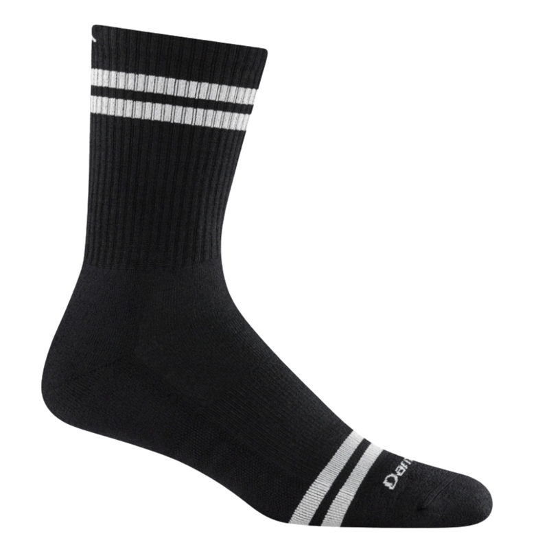 Darn Tough Vermont Men's Daily Stripe Micro Crew Socks - Black