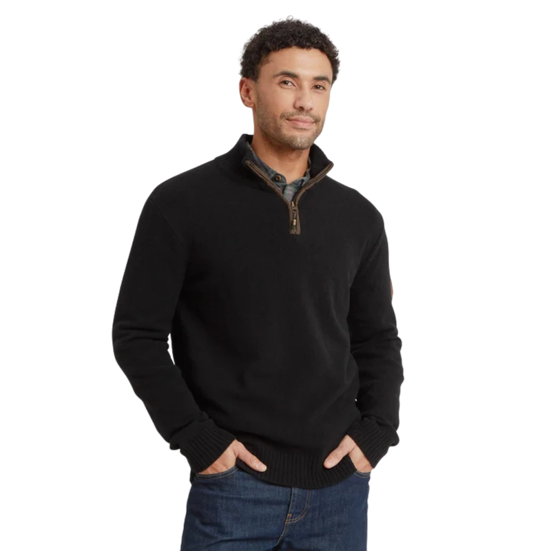 Sherpa Men's Kangtega Quarter Zip Sweater - True Black