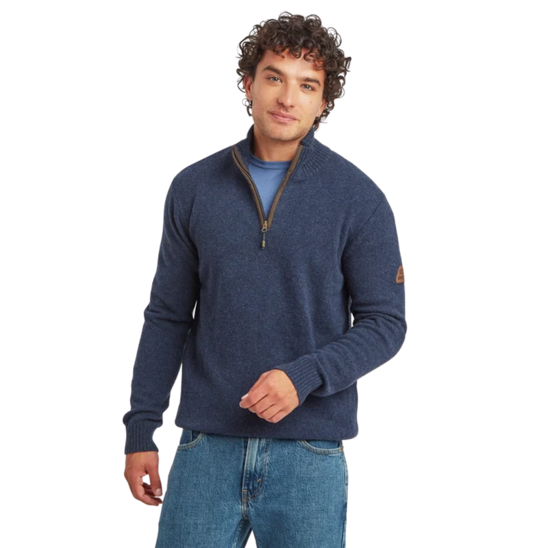 Sherpa Men's Kangtega Quarter Zip Sweater - Umber Blue