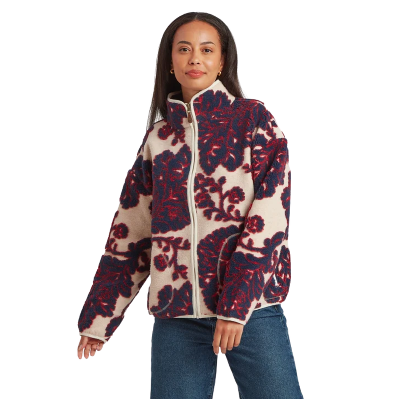 Sherpa Womens' Tara Full Zip Fleece Jacket - Ecru