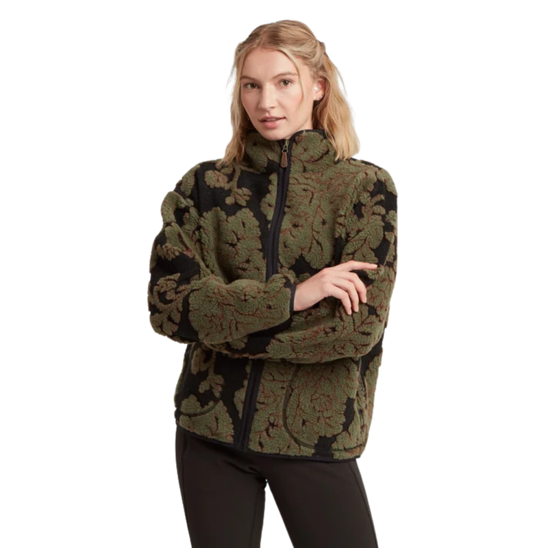 Sherpa Womens' Tara Full Zip Fleece Jacket - Evergreen