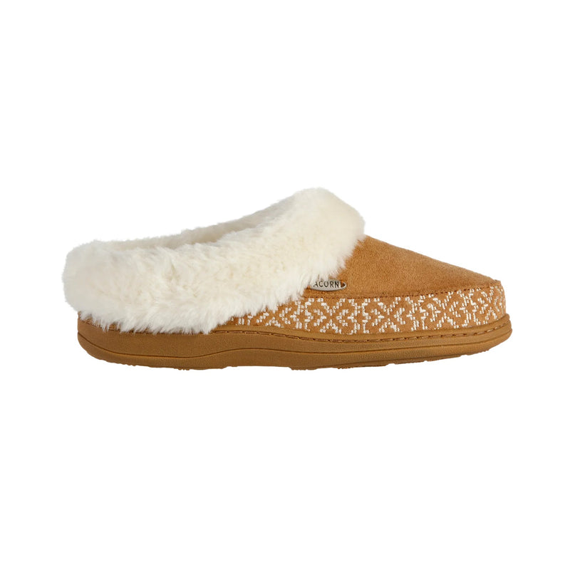 Acorn Women's Greta Embroidered Clog Slippers - Buckskin